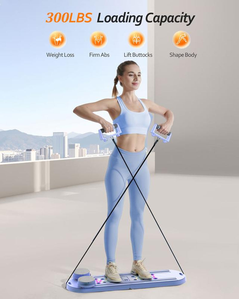 Addwin [15-In-1 Full-Body Workout Pilates Board], Pilates Exerciser Kit for Home Fitness, Multifunctional Abdominal Exercise Board, Foldable Fitness Set, Fitness Equipment, #Springtok,#Indoorsports,#Fitness