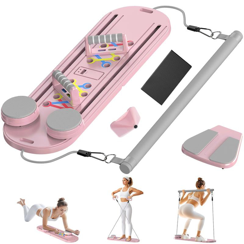 Addwin [15-In-1 Full-Body Workout Pilates Board], Pilates Exerciser Kit for Home Fitness, Multifunctional Abdominal Exercise Board, Foldable Fitness Set, Fitness Equipment, #Springtok,#Indoorsports,#Fitness